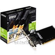 Видеокарта GF GT 710 1Gb DDR3 MSI (GT 710 1GD3H LP) фото