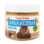 Арахисовая паста "С кокосом" Happy monkey