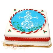 Торт со снеговиком в виде звезд №951 фото