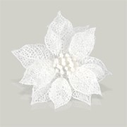 Декор Звезда рожд. белая пластиков d=17 см фото