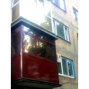 Балкон- раздвижка цветной фото