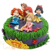 Детский торт маленькие принцессы Диснея №420 фото