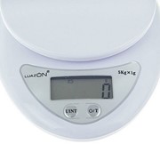 Весы LuazON LVK-501, электронные, кухонные, до 5 кг, белые (не в комплекте)