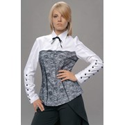 Блуза дублированная кружевом арт.НМ 300-10