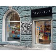 Оклейка витрин бутика COCCINELLE полноцветными изображениями в Днепропетровске фото