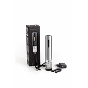 Штопор для вина электрический(на аккумуляторе) серый металлопластик, нож для фольги фотография