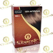 Лечебная аюрведическая краска для волос Chandi. Коричневый, 100г фото