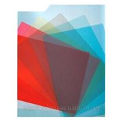 Обложка пластиковая прозрачная А4 рифленая по диагонали 400мк красные фото