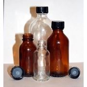 Бутыль для х/р (темное стекло, притертая пробка, шир. горло) фото