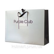 Бумажный пакет, сумка “Purple Club“ фото