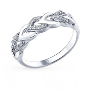 Серебряное кольцо с фианитами SOKOLOV 94012332 фотография
