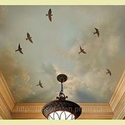 Облака на потолке декоративная роспись Донецк фото