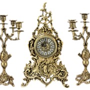 Бронзовые каминные часы с канделябрами “ЛУИ XV“ (комплект) арт.BP-2707628-D Belo De Bronze фотография