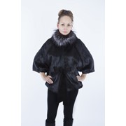Куртка из нутрии с чернобуркой фотография