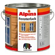Alpina Fensterlack 2,5 л. = 1 банка. Высокоглянцевая белая эмаль для окон и дверей. фотография