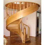 Деревянная лестница ДЛ 001 фото