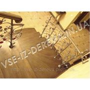Лестницы деревянные с элементами ковки на заказ Днепропетровск