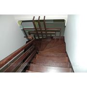 Лестница из бука на металлокаркасе фото