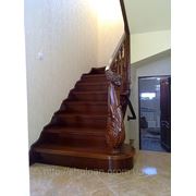 Лестница дубовая под заказ “Екатерина“, изысканные лестницы из массива: качественно и доступно фото