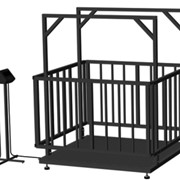 Платформенные весы МВСК-0,5 усиленные с ограждением размер 1,0 x 1,5 м. фото