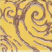 Декор Стреза, 10*10 см. , желтый с золотом фото
