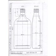 Бутылка стеклянная Ви24-500-Воск (0,5 л) фотография
