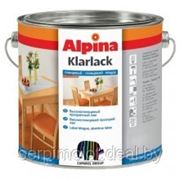 Глянцевый прозрачный лак для наружных и внутренних работ Alpina Klarlack 0,75л фото