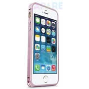 Металлический бампер 0.7 mm Luxury Ultra Thin Alloy Light Pink для iPhone 5/5s фото