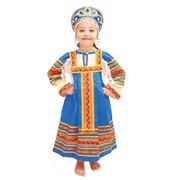 Русский народный костюм на девочку Дашутка голубой фото