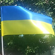 Флажки Украины атлас односторонний 13см*25см фото