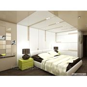 Дизайн спальной комнаты в бежевых тонах фотография