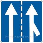 Информационно— указательные знаки — 5.22 Примыкание полосы для разгона транспортных, дорожные знаки фото