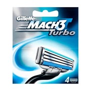 Сменные лезвия Gillette Mach3 Turbo 4шт. фото