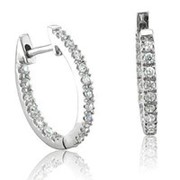 Серьги классические с бриллиантами I1/G 1.01Ct