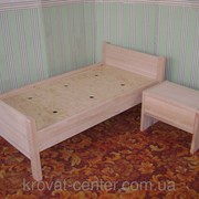 Кровать Детская Эконом (спальное место:1300*650мм.) массив - сосна, ольха, дуб. фотография