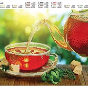 Схема для частичной вышивки бисером Освежающий чай фото
