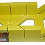 Стусло 300х100 мм пластиковое желтое без пилы-три вертикальных угла запиливания SKRAB 20806 фото
