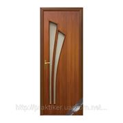 Дверное полотно Новый Стиль Лилия, орех, 2000х800х34 мм. фото