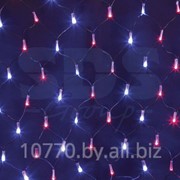 Гирлянда - сеть светодиодная 2 х 0.7м, свечение с динамикой, черный провод, красно/синие диоды NEON-NIGHT фото