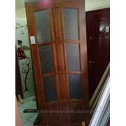 Двері кімнатні деревяні вільха зі склом