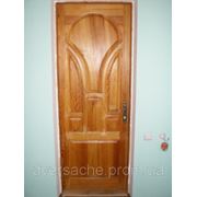 Дверь деревянная из сосны “Лотос“ фотография