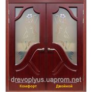 Двойные двери МДФ “Комфорт Двойной“ шпонированные фото