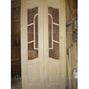 Двери деревянные из сосны парные “Призма“ без стекла фото