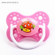 Пустышка силиконовая ортодонтическая, от 0 мес., цвет розовый фото