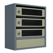 Вертикальный почтовый ящик Корунд-3, серый фото