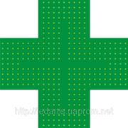 Светодиодный аптечный крест 500х500 №5 двухсторонний фото