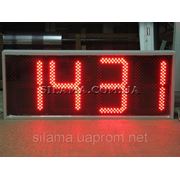 Электронные светодиодные часы-термометр фотография