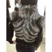 Куртка женская меховая с отстегивающимися рукавами из кожи, продажа от производителя