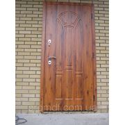 Металлическая дверь с наружными МДФ (16мм) накладками 2020х860 + доп.замок фото