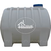 Горизонтальная пластиковая емкость для питьевой воды (бак) 5000 литров, овальная. фото